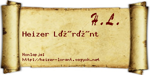 Heizer Lóránt névjegykártya