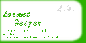lorant heizer business card