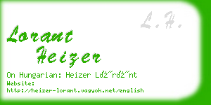 lorant heizer business card